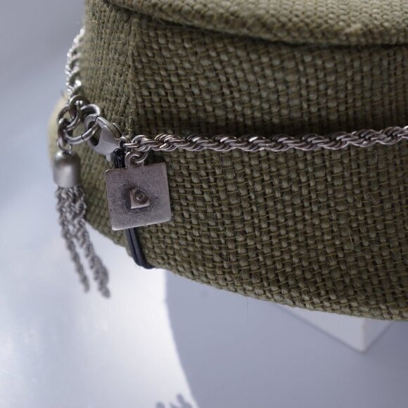 Women`s silver tone faux pearl blue glass beads - Picture 4 of 4